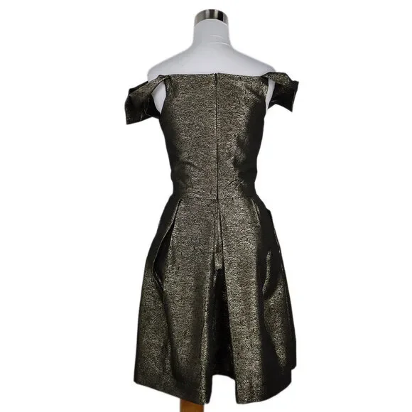 Vivienne Westwood Metallic Gold & Black Dress sz 8 Dresses